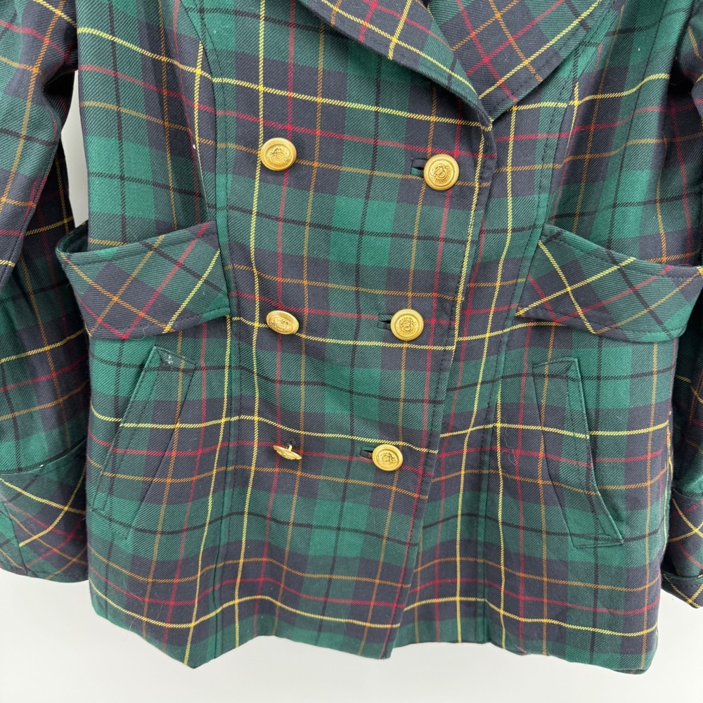 Pendleton Petite Plaid Double Breasted Blazer Jac… - image 2